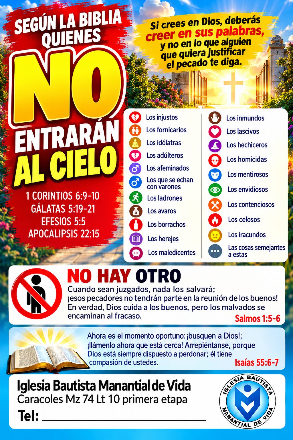 Portada del tratado ¿Quiénes no entrarán al cielo?