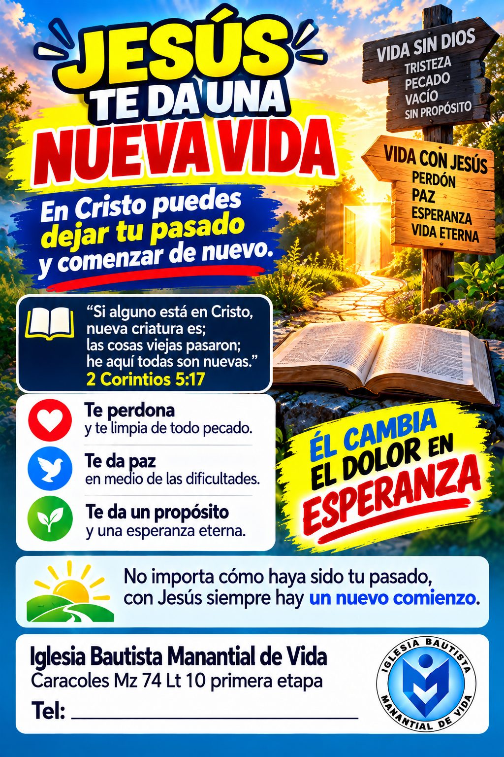 Portada del tratado Jesús te da una nueva vida